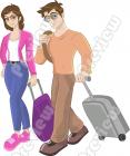 Couple Traveling Clip Art
